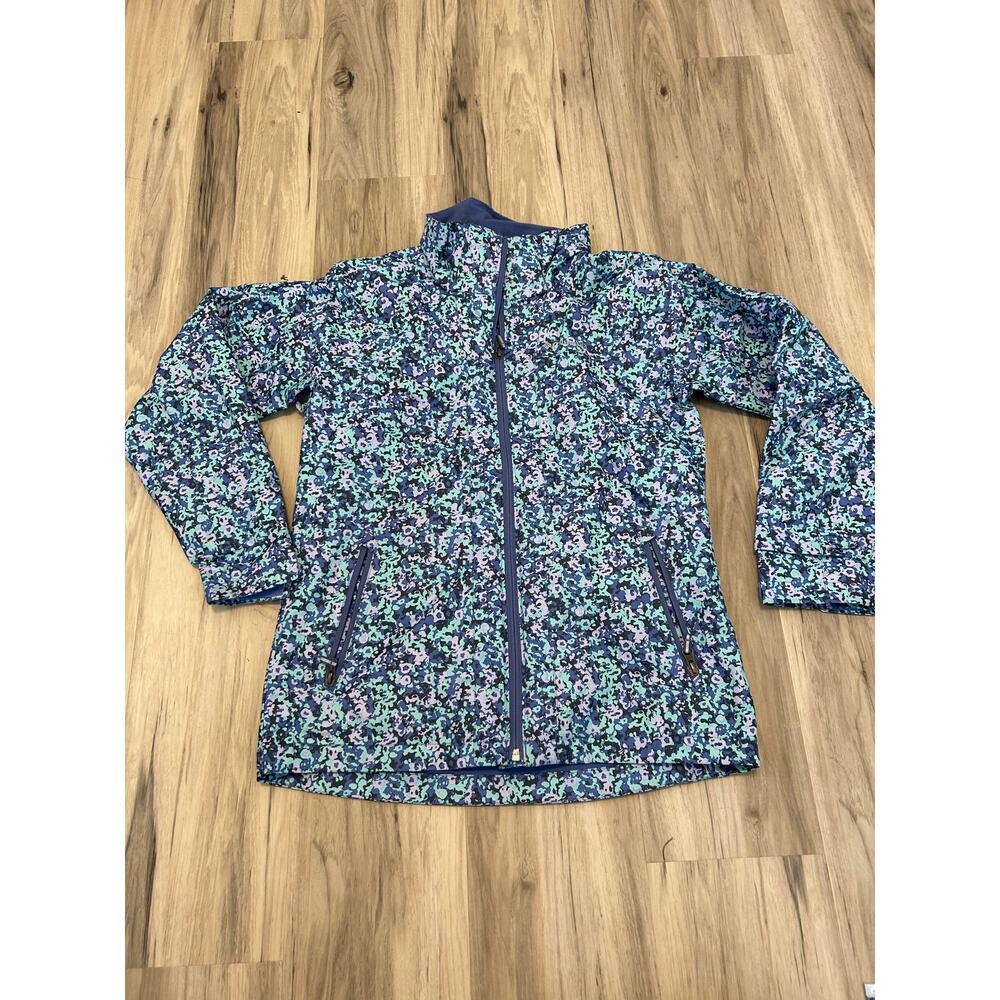 Columbia floral print zip-up jacket interchange blue purple Outgrown Youth L